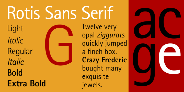 Пример шрифта Rotis Sans Serif