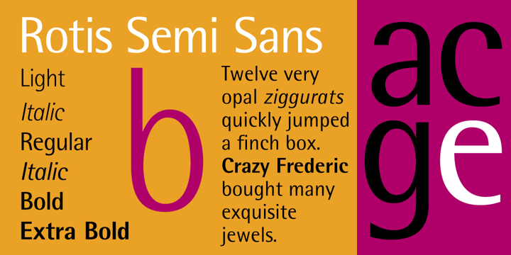 Пример шрифта Rotis SemiSans