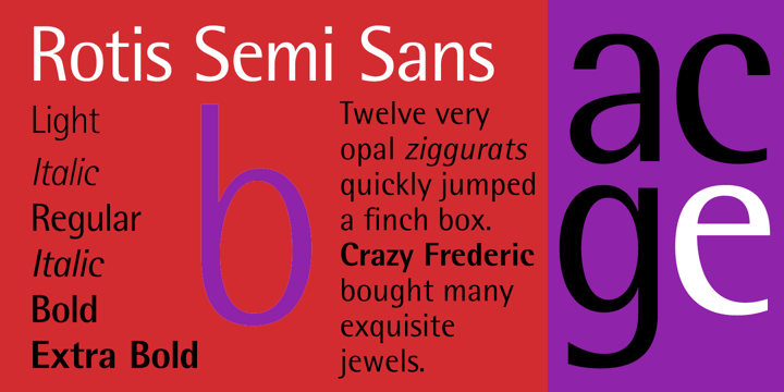 Пример шрифта Rotis SemiSans Italic