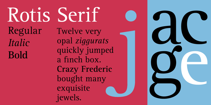 Пример шрифта Rotis Serif