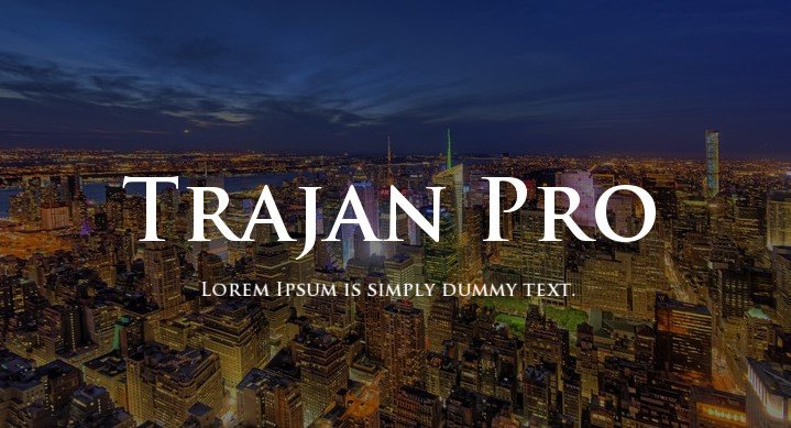 Пример шрифта Trajan Pro