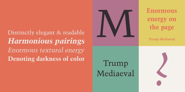 Пример шрифта Trump Mediaeval