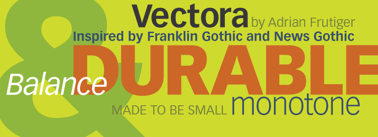 Пример шрифта Vectora