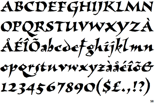 Пример шрифта Visigoth