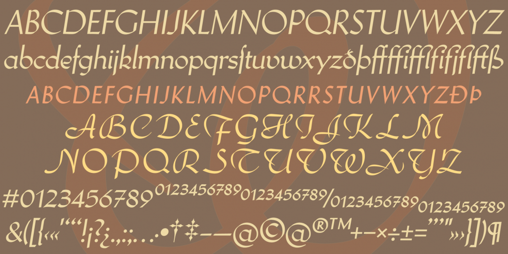Пример шрифта Wilke Bold Italic