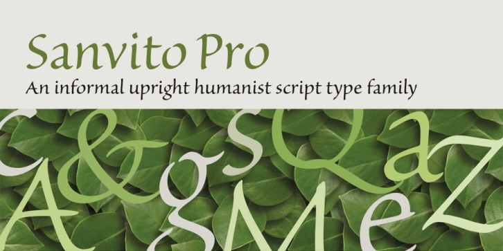 Пример шрифта Sanvito Pro