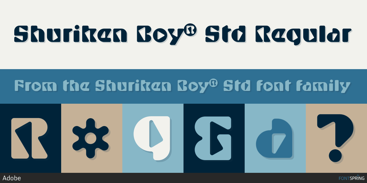Пример шрифта Shuriken Boy