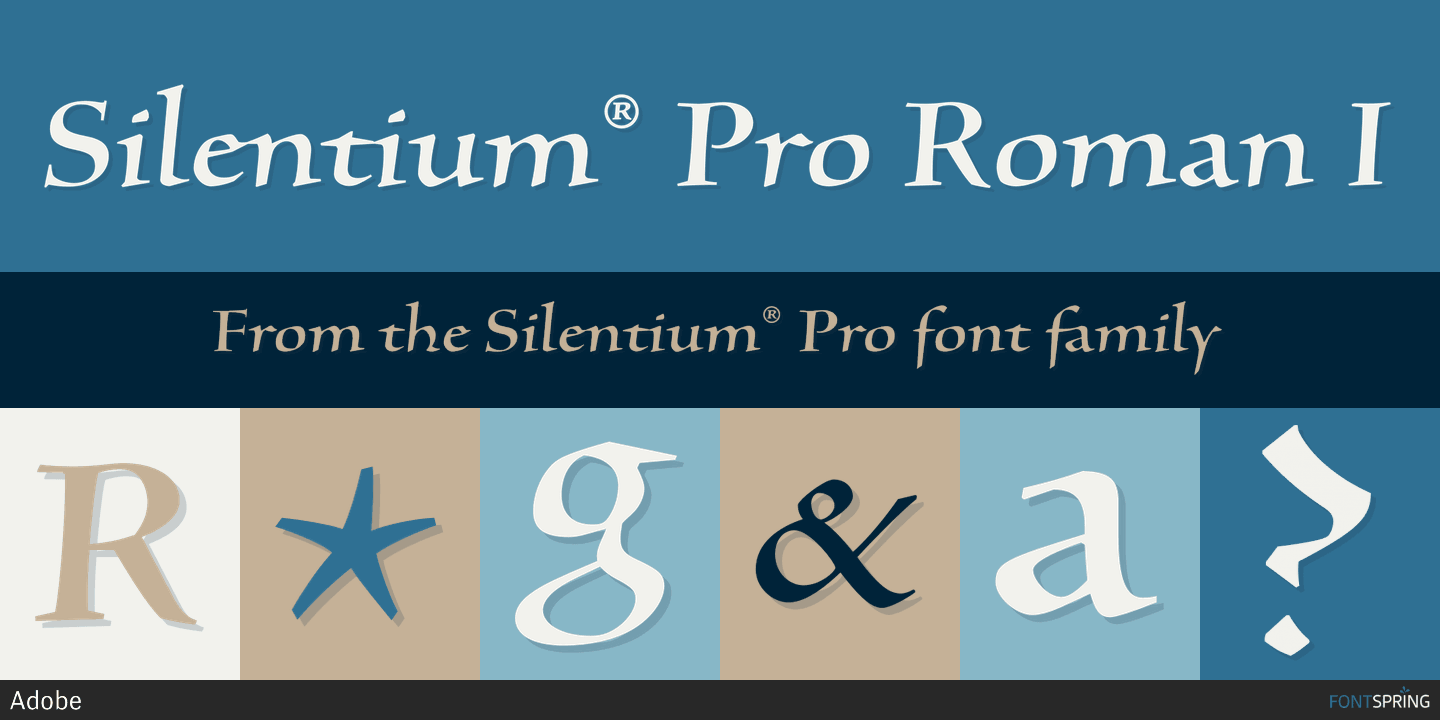 Пример шрифта Silentium Pro