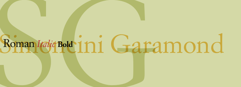 Пример шрифта Simoncini Garamond