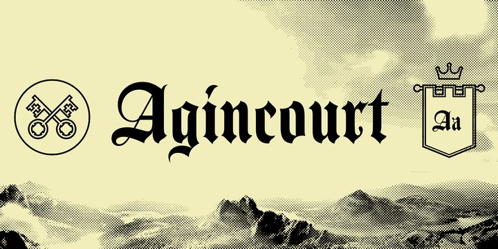 Пример шрифта Agincourt Regular