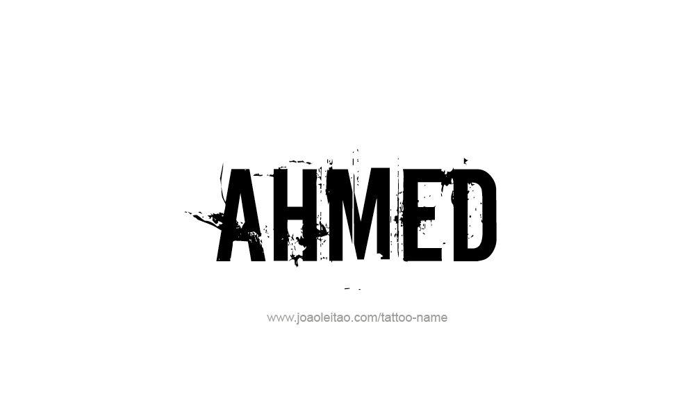 Пример шрифта Ahmed