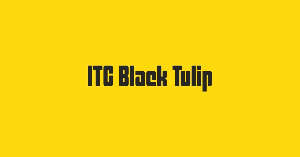Пример шрифта ITC Black Tulip