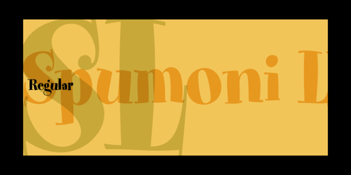 Пример шрифта Spumoni