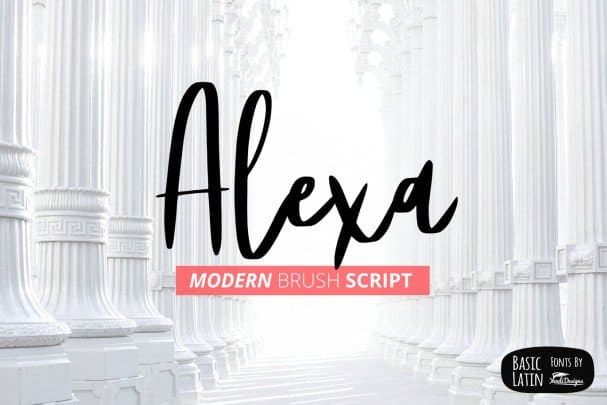 Пример шрифта Alexa
