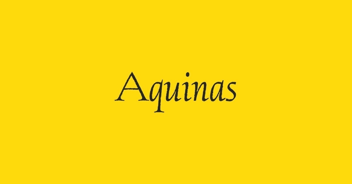 Пример шрифта Aquinas