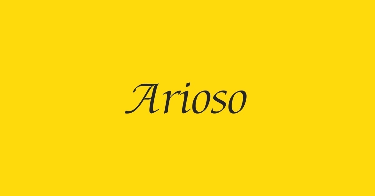 Пример шрифта Arioso