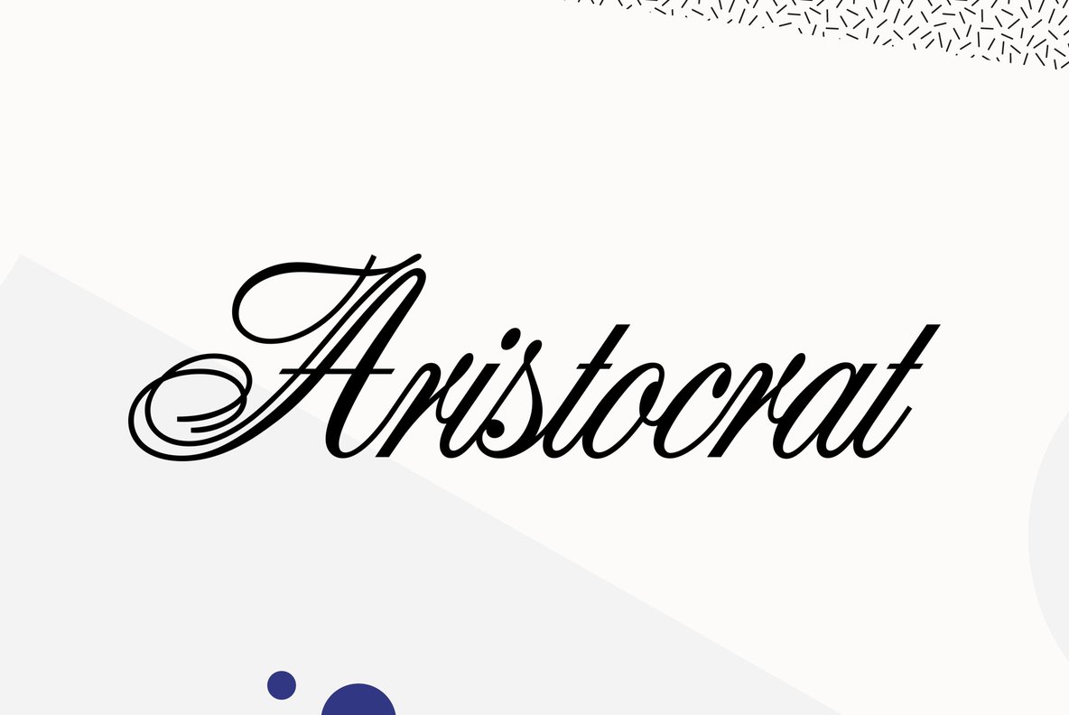 Пример шрифта Aristocrat