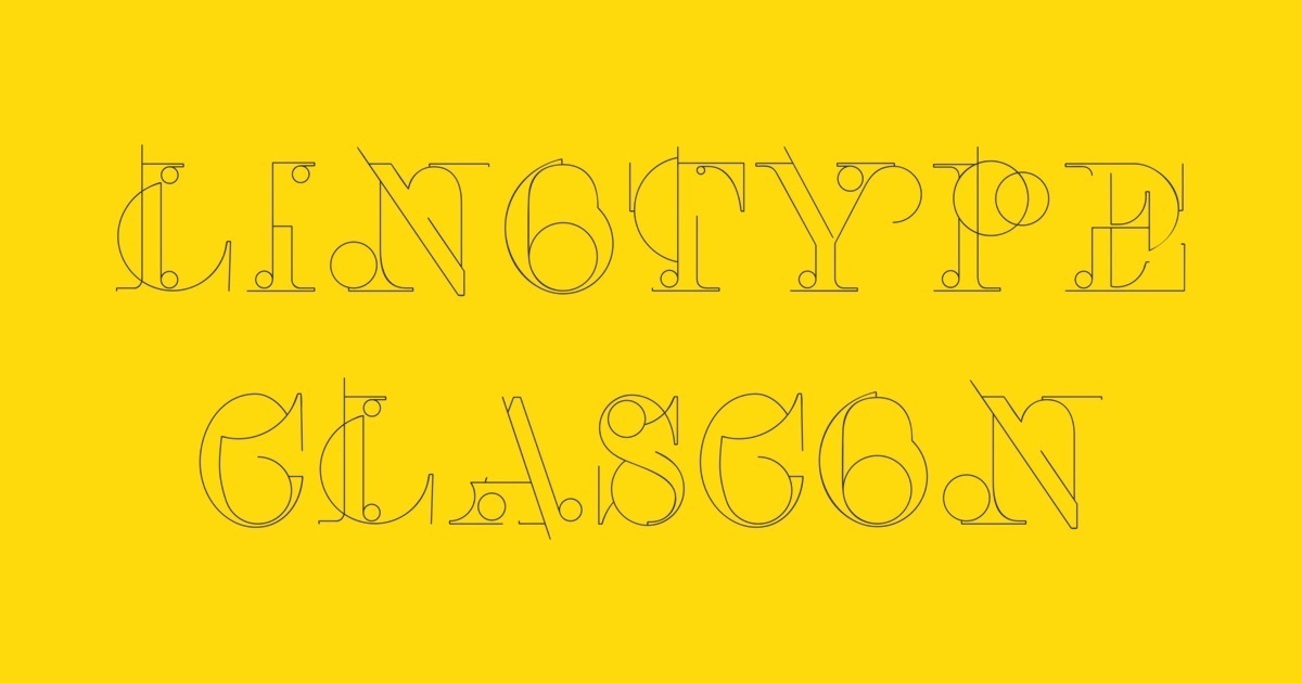 Пример шрифта Linotype Clascon