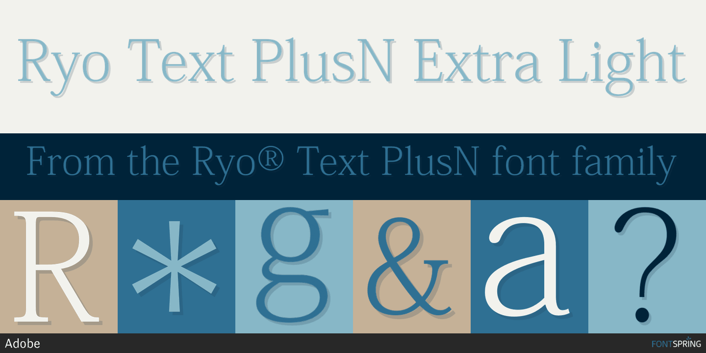 Пример шрифта Ryo Text