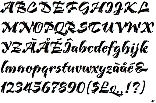 Пример шрифта Bendigo