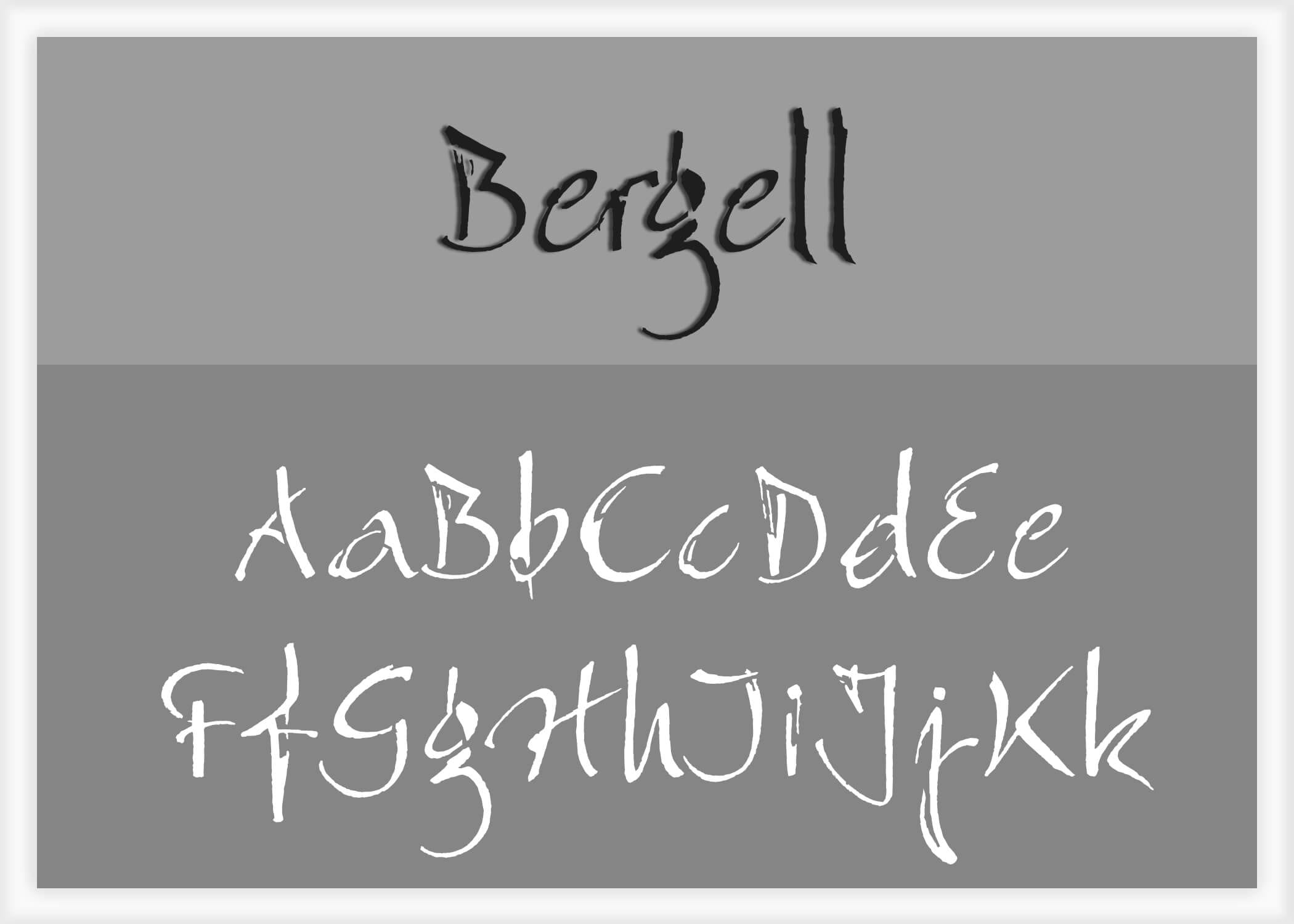 Пример шрифта Bergell
