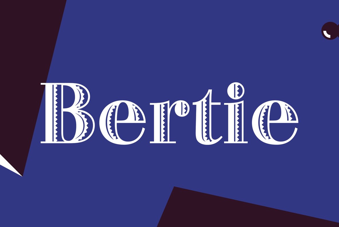 Пример шрифта Bertie