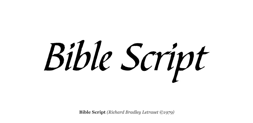 Пример шрифта Bible Script