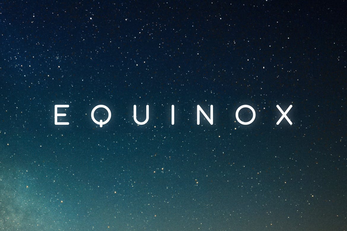 Пример шрифта Equinox