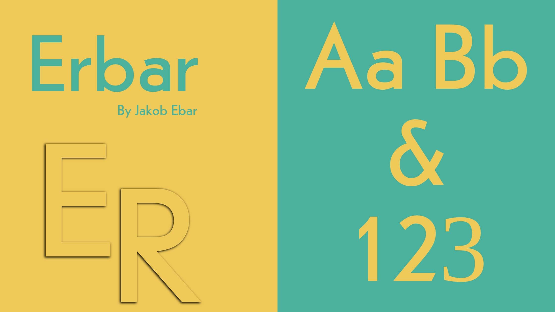 Пример шрифта Erbar