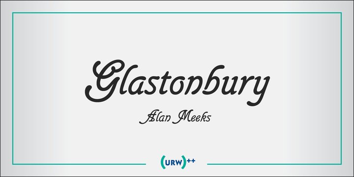 Пример шрифта Glastonbury