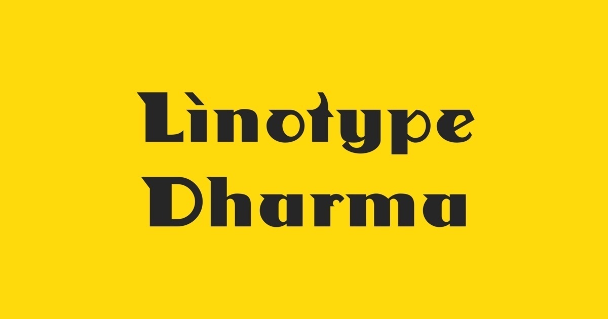 Пример шрифта Linotype Dharma Regular