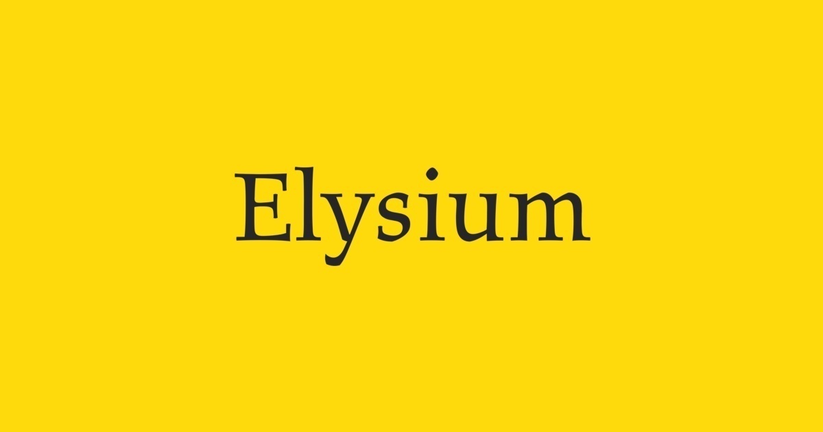 Пример шрифта Elysium