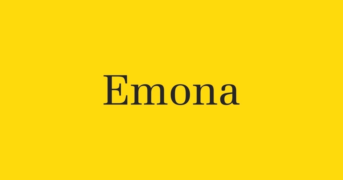 Пример шрифта Emona