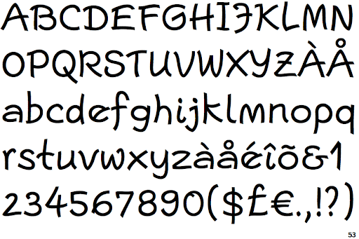 Пример шрифта Escript