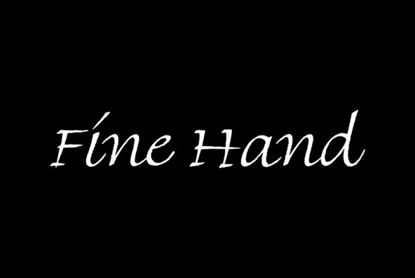 Пример шрифта Fine Hand