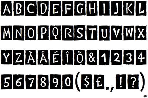 Пример шрифта ITC Digital Woodcuts