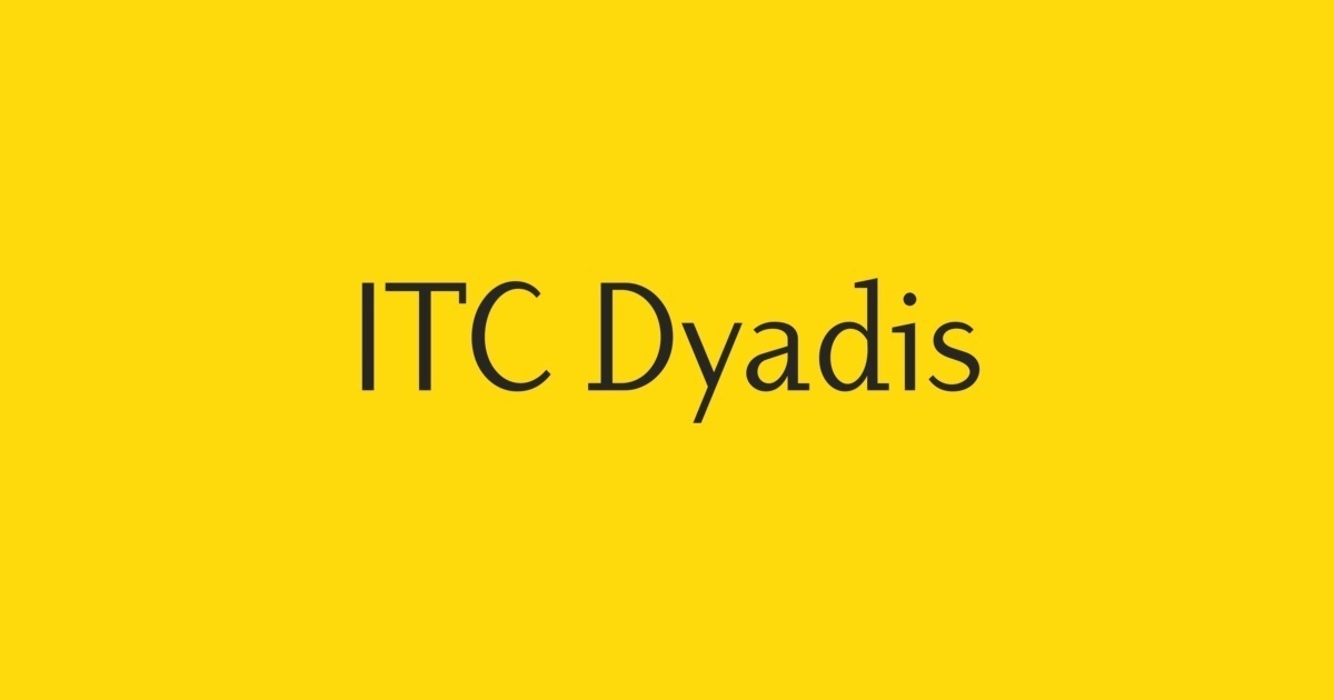 Пример шрифта ITC Dyadis