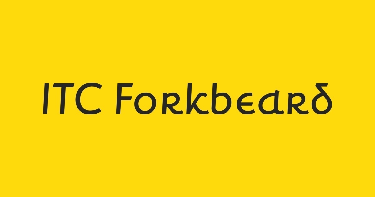 Пример шрифта ITC Forkbeard