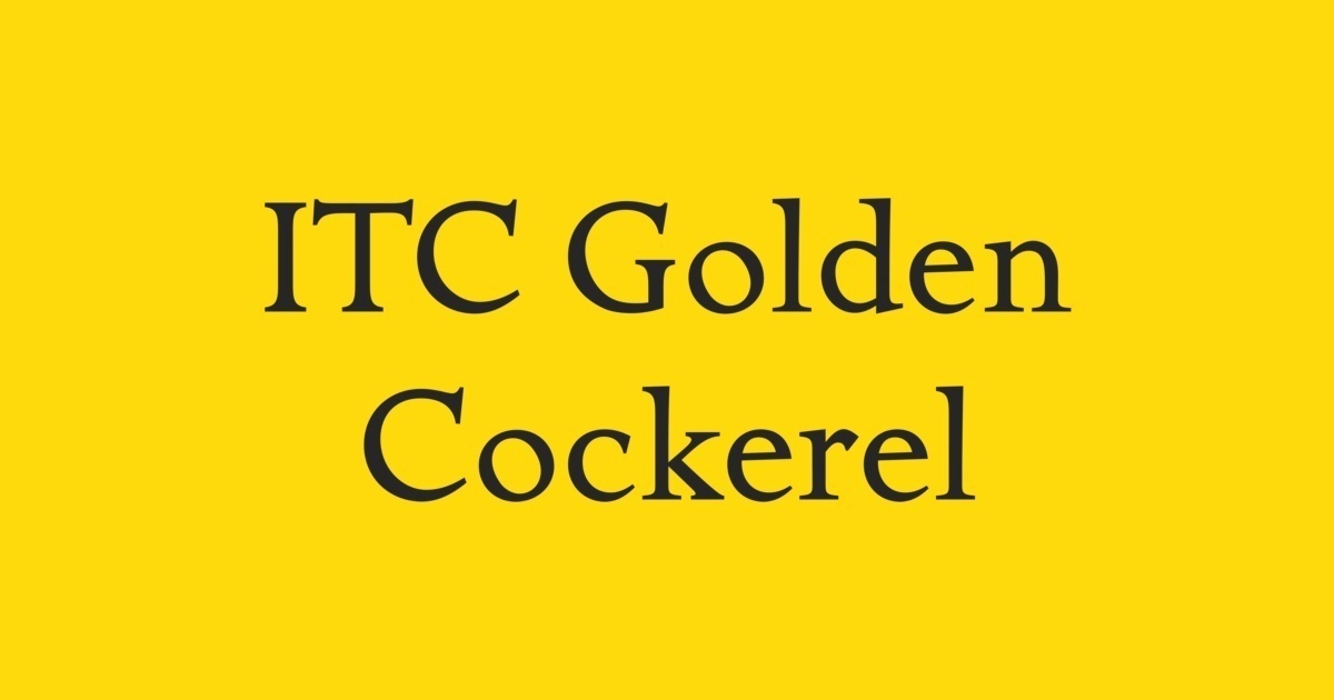 Пример шрифта ITC Golden Cockerel