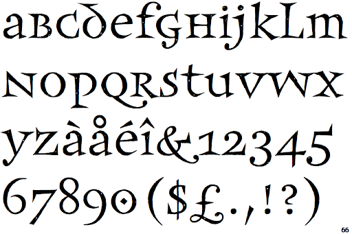 Пример шрифта Frances Uncial