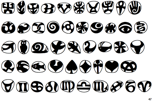 Пример шрифта Frutiger Symbols