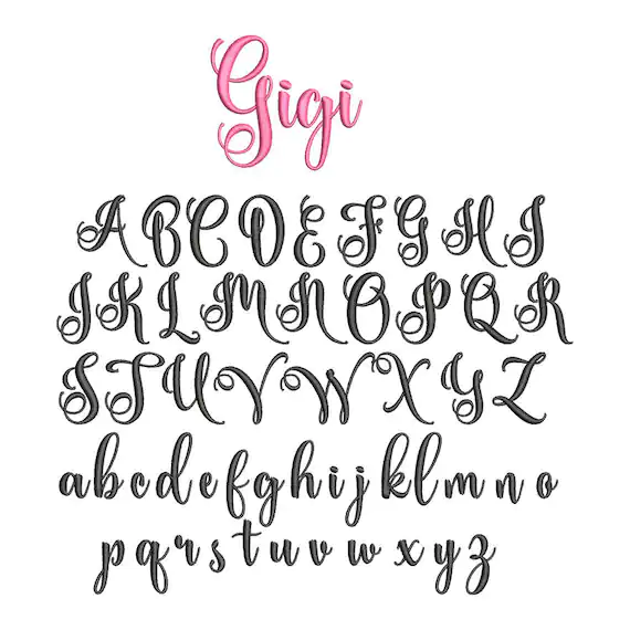 Пример шрифта Gigi