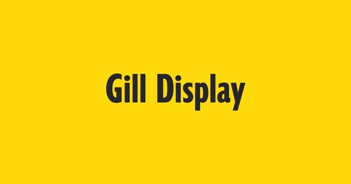 Пример шрифта Gill Display Compressed