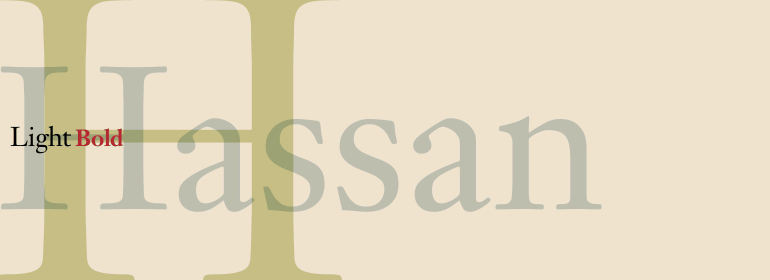 Пример шрифта Hassan