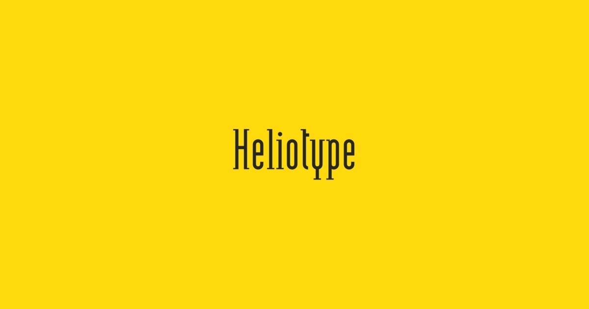 Пример шрифта Heliotype
