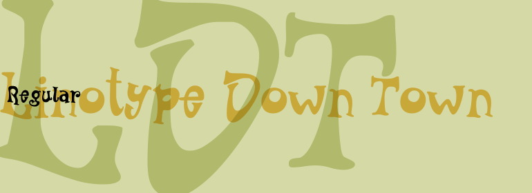Пример шрифта Linotype Down Town Regular