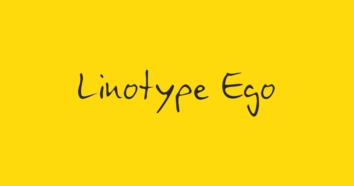 Пример шрифта Linotype Ego