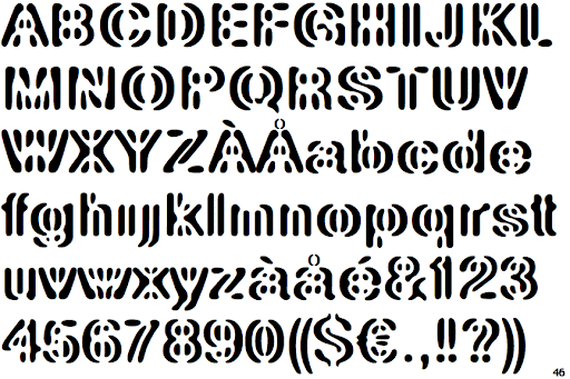 Пример шрифта Linotype Element