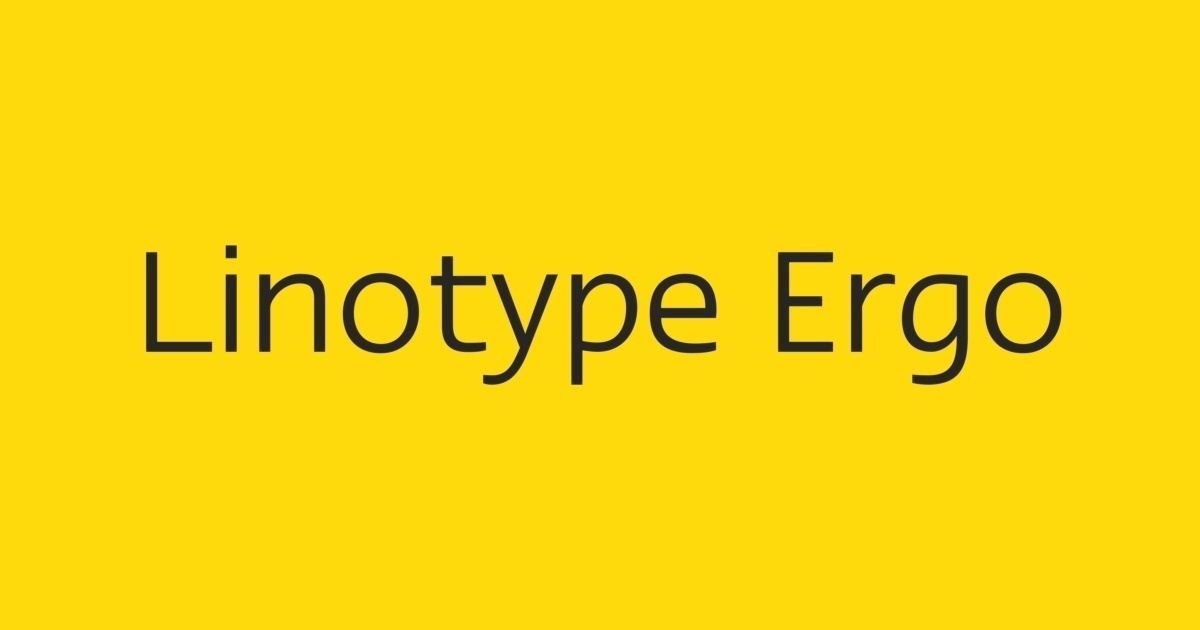 Пример шрифта Linotype Ergo
