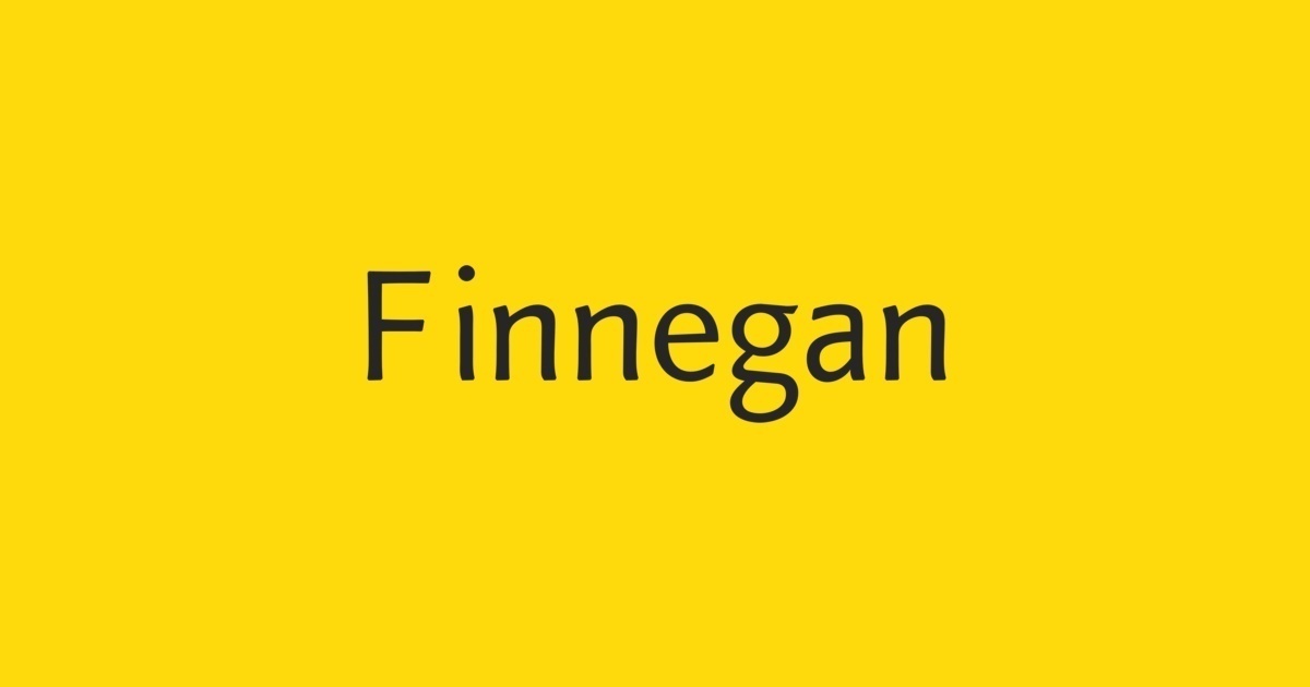 Пример шрифта Finnegan